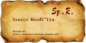 Szeicz Rozália névjegykártya