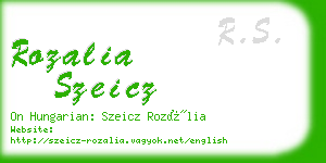 rozalia szeicz business card